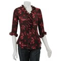 Violet & Claire Women's Button-front Accordion Pleat Shirt
