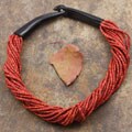 Red Coconut Horn Necklace (China)