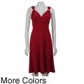 R&M Richards Women's Knitted Crepe Dress