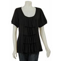Sam & Max Women's Plus Size Ruffle-front Top