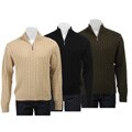 Alex Cannon Men's 1/4-zip Cable Sweater