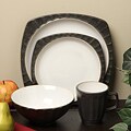 Sango 16-piece Contrast Charcoal Dinnerware Set