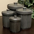Sango Contrast Charcoal Covered Canister Set