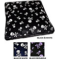 Smiling Skulls Print Plush 26-inch Floor Cushions