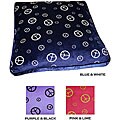 Peace Sign Print Plush 26-inch Floor Cushions