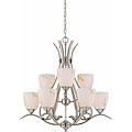 Value Series 100 9-light Brushed Steel Chandelier