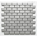 Somertile Stainless Steel Subway Porcelain Mosaic Tiles