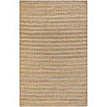 Hand-woven Tan/ White Jute Rug (2'6 x 7'6)