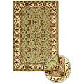 Hand-tufted Sage Wool/ Silk Rug (5' x 7'6)