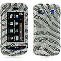 LG Xenon GR500 Full Rhinestone Silver Zebra Case