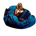 FufSack Sky Blue Microsuede Sofa Sleeper/ Lounge Bag
