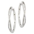 10k Gold 1/4ct TDW Diamond Cross-over Hoop Earrings (H-I, I2)