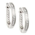10k White Gold 1/5ct TDW Diamond Hoop Earrings (H-I, I2)
