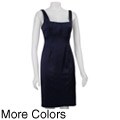 Calvin Klein Women's Pleated Stretch Satin Sheath Dress