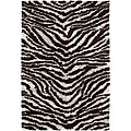 Hand-woven Creatura Brown Wool Blend Rug (7'9 x 10'6)