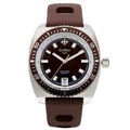 Zodiac Men's Diver's Collection Brown Rubber Strap Watch