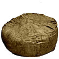 FufSack 6-foot Saddle Tan Microsuede Lounge Chair