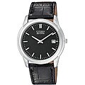 Citizen Men's Eco-Drive Black Leather Strap Watch