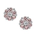 14k White Gold 1/2ct TDW Diamond Flower Earrings (G, VS2-SI1)