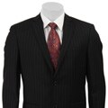 Joseph Abboud Men's Black Stripe 2-button Suit