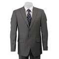 Sean John Men's Grey Sharkskin 2-button Wool Suit