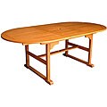 Royal Tahiti Yellow Balau Wood 63-inch Oval Table