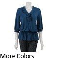 Sam & Max Women's Ruffle Placket Top