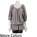 Sam & Max Women's Tie-neck Peasant Top