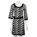Jonathan Martin Women's Bell-sleeve Printed Sweater Dress