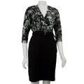Jonathan Martin Women's Black Surplice Dress