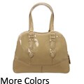 Maxx Patent Leather Medium Bowler Bag