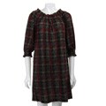 Tiana B Women's Plaid-print Scrunch Neck Dress