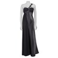 Nightway Women's Charcoal One-shoulder Long Dress
