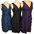London Times Women's Shutter Tuck Dress