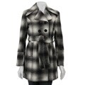Last Kiss Women's Double-breasted Plaid Coat