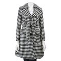 Last Kiss Women's Houndstooth Long Coat