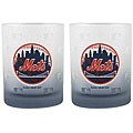 MLB 14-ounce Licensed 'Mets' Frosted Glasses (Set of 2)
