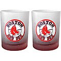 MLB 14-ounce 'Red Sox' Licensed Frosted Glasses (Set of 2)