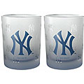 MLB Yankees 14-ounce Licensed Frosted Glasses (Set of 2)