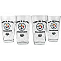 NFL Steelers Superbowl 16-ounce Glasses (Set of 4)