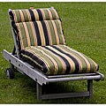 All-weather Outdoor Black Stripe Chaise Lounge Cushion