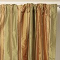 Silk Taffeta Satin 52-inch Stripe Curtain Panels (India)