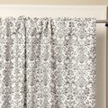 Black and White Cotton Velvet Print Window Panel (India)