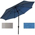 Premium 9-foot Striped Olefin Aluminum Patio Umbrella
