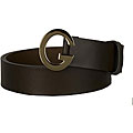Gucci Women's 'G' Buckle Dark Brown Leather Belt