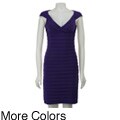 NW Collections Women's Cap Sleeve Shutter Pleat Dress
