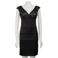 NW Collection Lace Overlay Tiered Dress