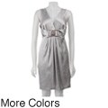 Jonathan Martin Women's Satin V-neck Dress