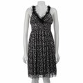 Jonathan Martin Women's Black Leopard Mesh Dress