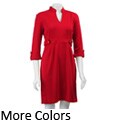 Jonathan Martin Women's Ponte V-neck Dress